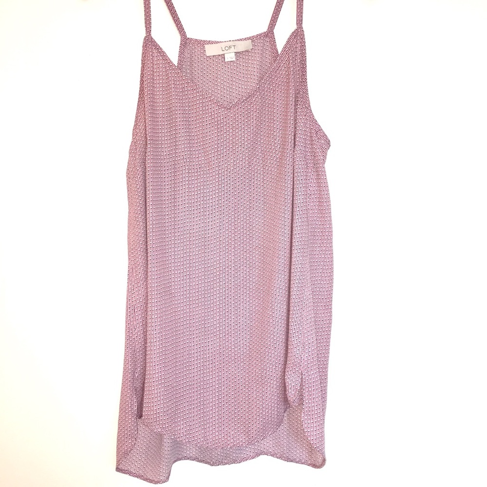 LOFT Pink Patterned Cami / Shell